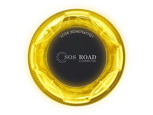 Baliza V16 - NK SOS Road Connected V16, Luz emergencia, Homologada y conectada con DGT, Señalización y geoposicionamiento, eSIM incluida, 360º, Negro