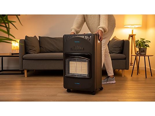 Cecotec Ready Warm 4000, Plegable,Potencia hasta 4.2 kW, Triple sistema de seguridad, Apto para bombonas de 15 kg